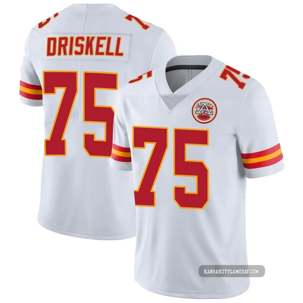 Men's Ethan Driskell Kansas City Chiefs ＃75 Limited White Vapor Untouchable Jersey