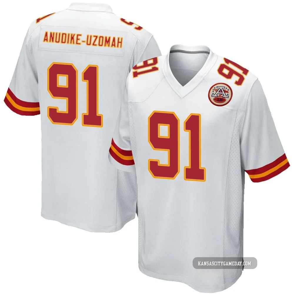 Men's Felix Anudike-Uzomah Kansas City Chiefs ＃91 Game White Jersey