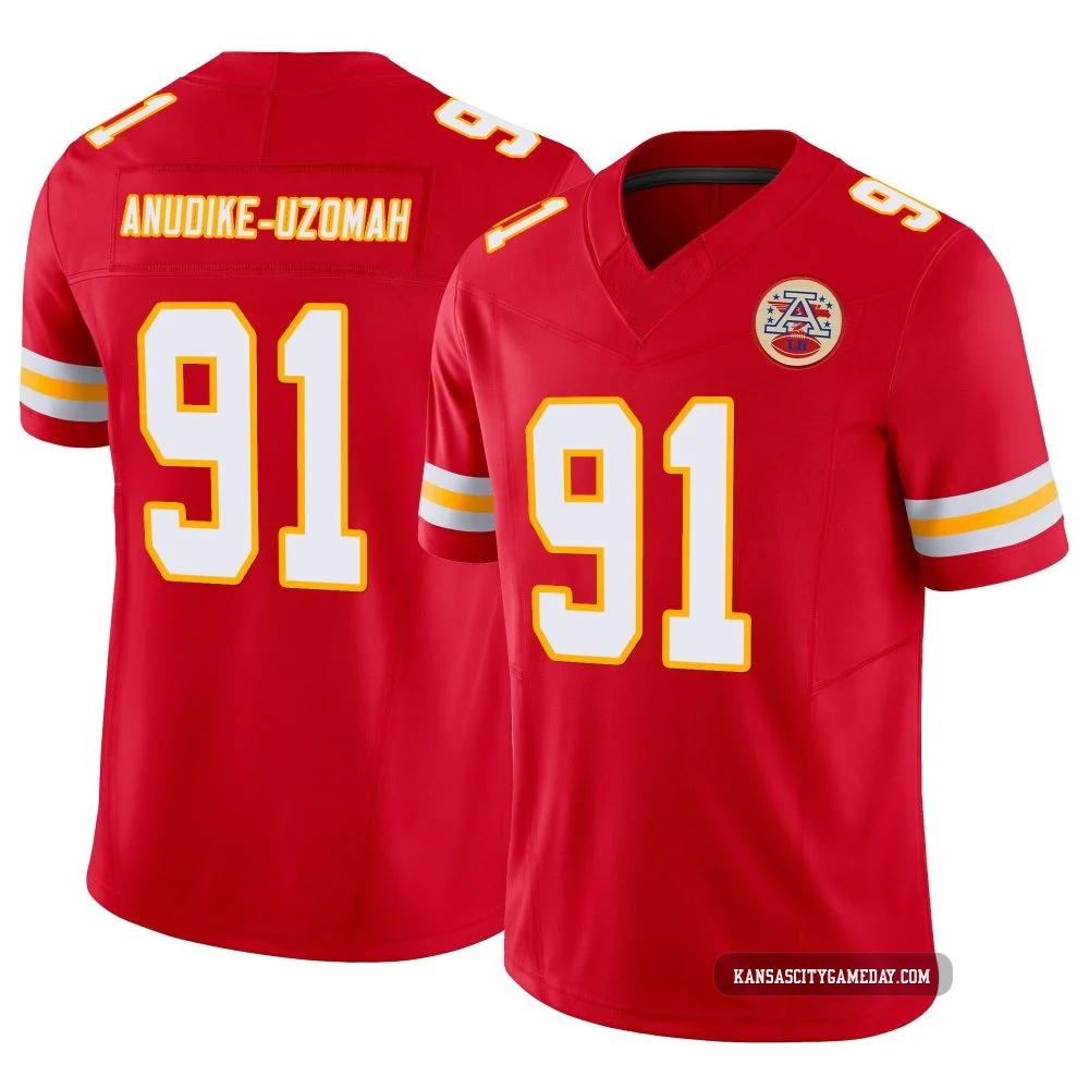 Men's Felix Anudike-Uzomah Kansas City Chiefs ＃91 Limited Red Vapor F.U.S.E. Jersey