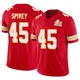Men's Geor'Quarius Spivey Kansas City Chiefs ＃45 Limited Red Vapor F.U.S.E. Super Bowl LIX Jersey