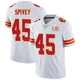 Men's Geor'Quarius Spivey Kansas City Chiefs ＃45 Limited White Vapor Untouchable Super Bowl LIX Jersey