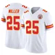Men's Glendon Miller Kansas City Chiefs ＃25 Limited White Vapor F.U.S.E. Jersey