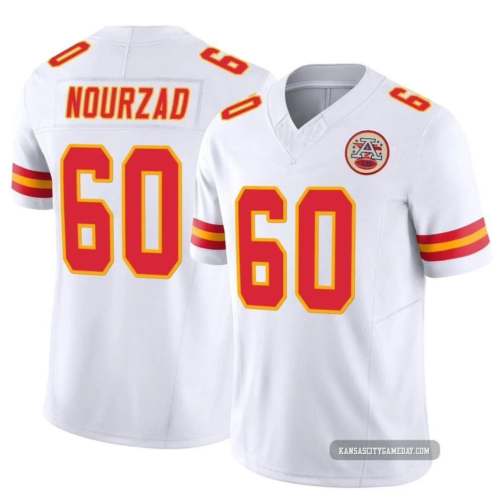 Men's Hunter Nourzad Kansas City Chiefs ＃60 Limited White Vapor F.U.S.E. Jersey