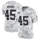 Men's Isaiah Moore Kansas City Chiefs ＃45 Limited Arctic Camo 2024 Salute to Service Jersey