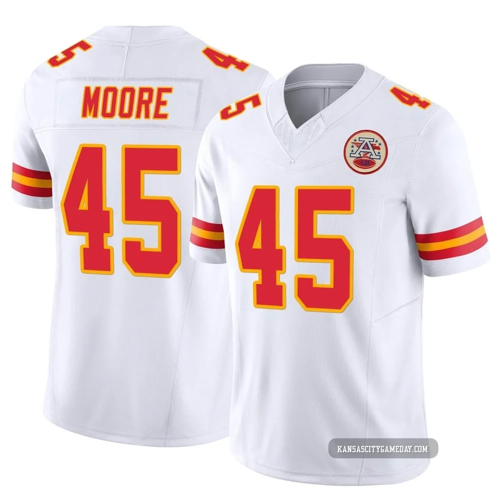 Men's Isaiah Moore Kansas City Chiefs ＃45 Limited White Vapor F.U.S.E. Jersey