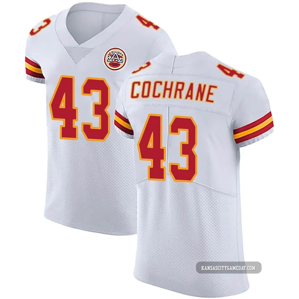 Men's Jack Cochrane Kansas City Chiefs ＃43 Elite White Vapor Untouchable Jersey