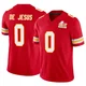 Men's Jacob De Jesus Kansas City Chiefs ＃0 Limited Red Vapor F.U.S.E. Super Bowl LIX Jersey