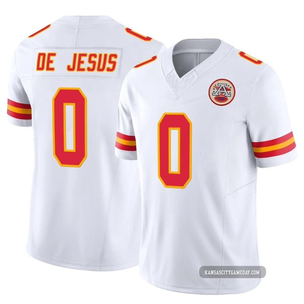 Men's Jacob De Jesus Kansas City Chiefs ＃0 Limited White Vapor F.U.S.E. Jersey