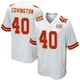 Men's Jacobe Covington Kansas City Chiefs ＃40 Game White Super Bowl LIX Jersey