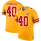 Men's Jacobe Covington Kansas City Chiefs ＃40 Legend Gold Inverted Jersey