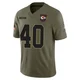Men's Jacobe Covington Kansas City Chiefs ＃40 Limited Olive 2025 Salute to Service Jersey