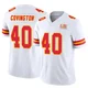 Men's Jacobe Covington Kansas City Chiefs ＃40 Limited White Vapor F.U.S.E. Super Bowl LIX Jersey