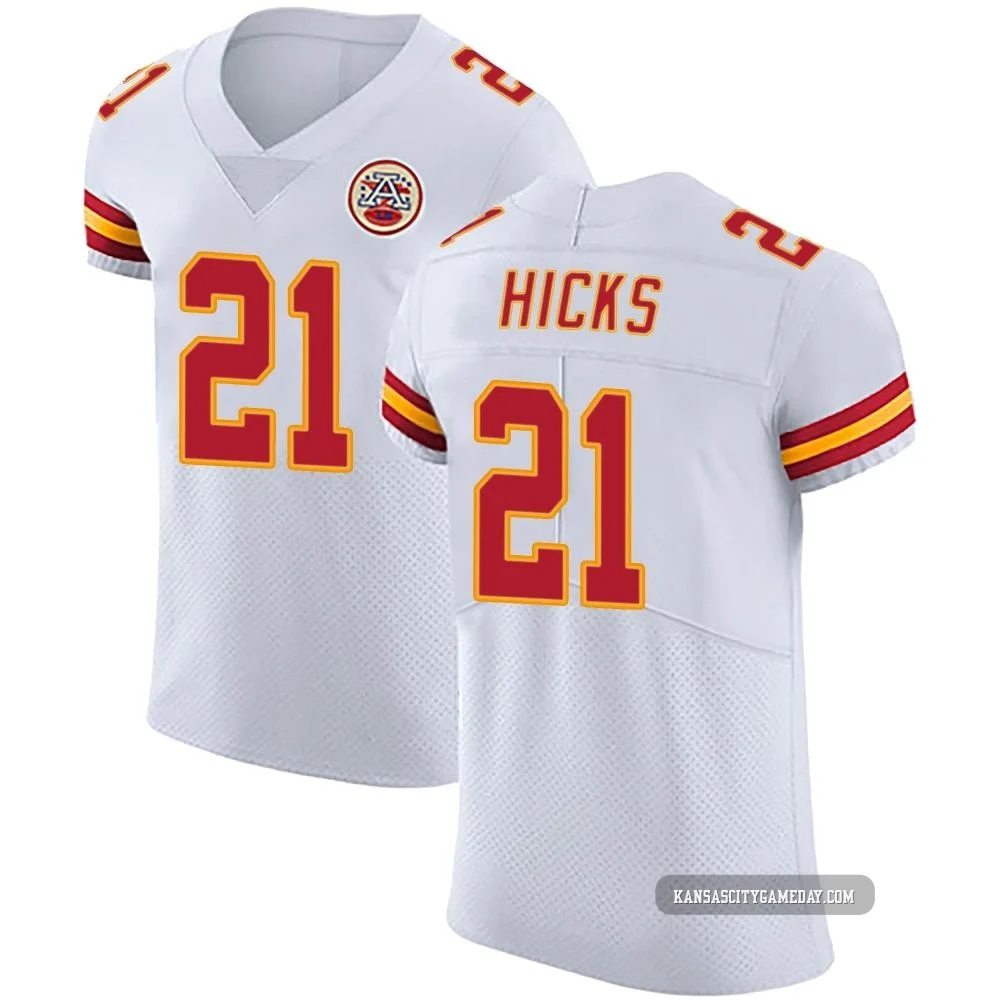 Men's Jaden Hicks Kansas City Chiefs ＃21 Elite White Vapor Untouchable Jersey