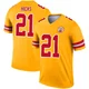 Men's Jaden Hicks Kansas City Chiefs ＃21 Legend Gold Inverted Jersey