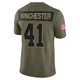 Men's James Winchester Kansas City Chiefs ＃41 Limited Olive 2025 Salute to Service Jersey