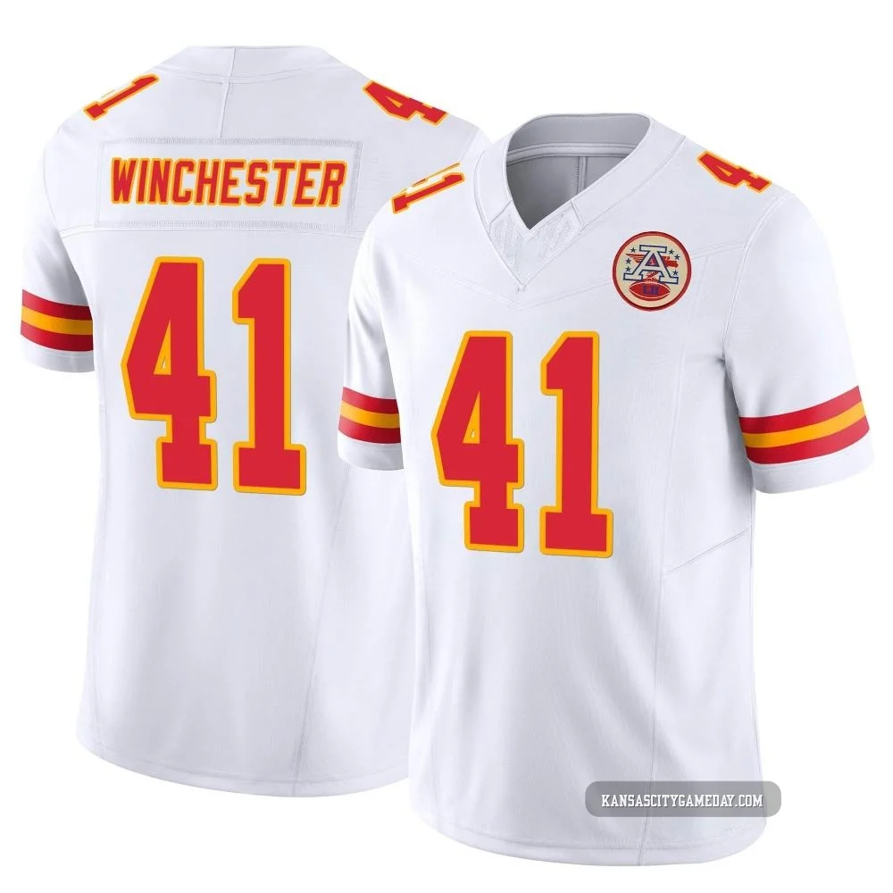 Men's James Winchester Kansas City Chiefs ＃41 Limited White Vapor F.U.S.E. Jersey