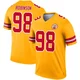 Men's Janarius Robinson Kansas City Chiefs ＃98 Legend Gold Inverted Jersey