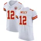 Men's Jared Wiley Kansas City Chiefs ＃12 Elite White Vapor Untouchable Jersey