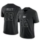 Men's Jared Wiley Kansas City Chiefs ＃12 Limited Black Reflective Jersey