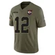 Men's Jared Wiley Kansas City Chiefs ＃12 Limited Olive 2025 Salute to Service Jersey