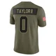 Men's Jason Taylor II Kansas City Chiefs ＃0 Limited Olive 2025 Salute to Service Jersey