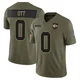 Men's Jaydn Ott Kansas City Chiefs ＃0 Limited Olive 2025 Salute to Service Jersey