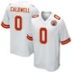 Men's Jeff Caldwell Kansas City Chiefs ＃0 Game White Jersey