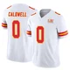 Men's Jeff Caldwell Kansas City Chiefs ＃0 Limited White Vapor F.U.S.E. Super Bowl LIX Jersey