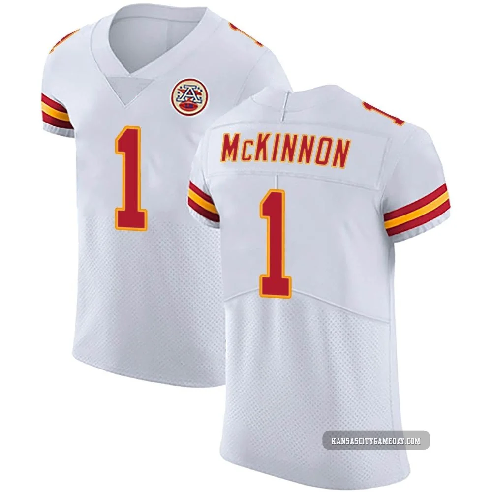 Men's Jerick McKinnon Kansas City Chiefs ＃1 Elite White Vapor Untouchable Jersey