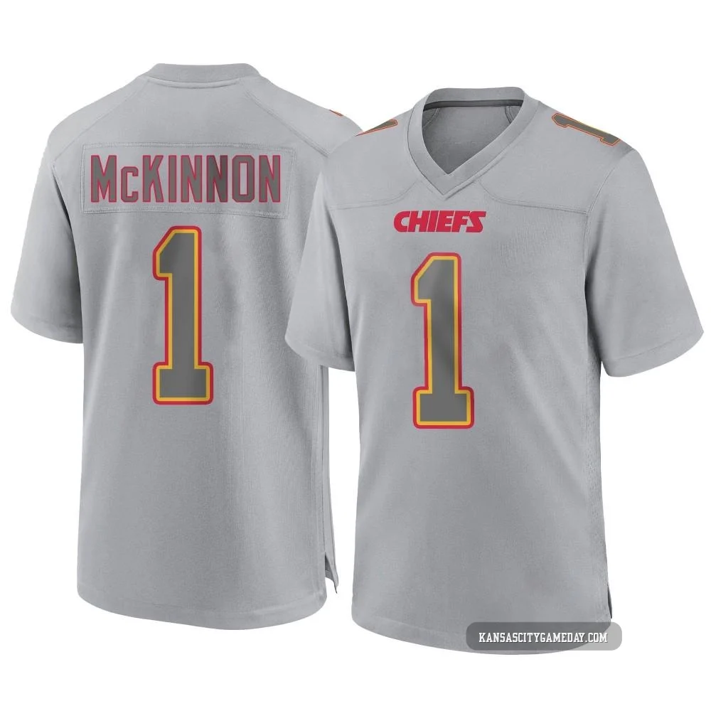 Men's Jerick McKinnon Kansas City Chiefs ＃1 Game Gray Atmosphere Fashion Jersey