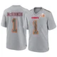 Men's Jerick McKinnon Kansas City Chiefs ＃1 Game Gray Atmosphere Fashion Super Bowl LIX Jersey