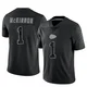 Men's Jerick McKinnon Kansas City Chiefs ＃1 Limited Black Reflective Jersey