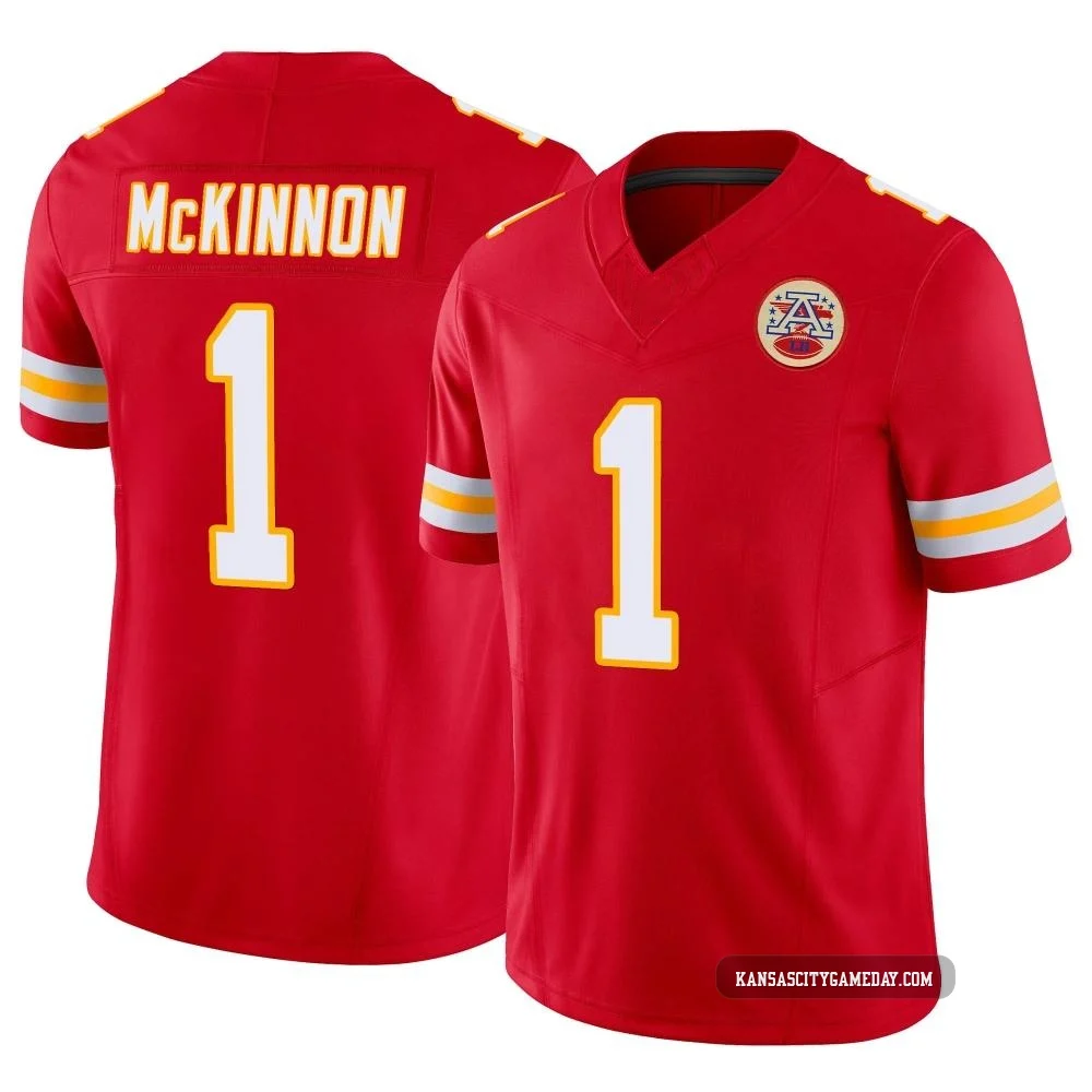 Men's Jerick McKinnon Kansas City Chiefs ＃1 Limited Red Vapor F.U.S.E. Jersey