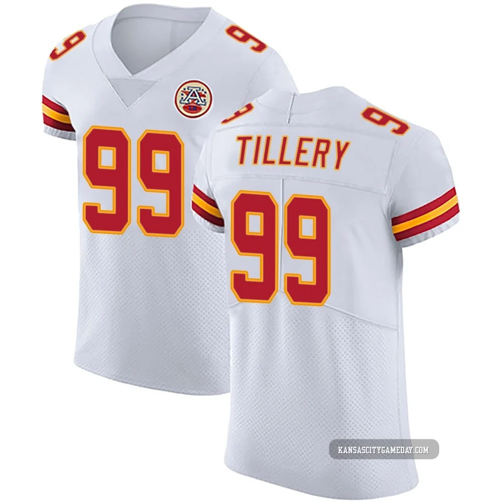 Men's Jerry Tillery Kansas City Chiefs ＃99 Elite White Vapor Untouchable Jersey