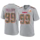 Men's Jerry Tillery Kansas City Chiefs ＃99 Game Gray Atmosphere Fashion Super Bowl LIX Jersey