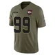 Men's Jerry Tillery Kansas City Chiefs ＃99 Limited Olive 2025 Salute to Service Jersey