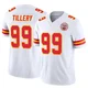 Men's Jerry Tillery Kansas City Chiefs ＃99 Limited White Vapor F.U.S.E. Jersey