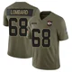 Men's Joey Lombard Kansas City Chiefs ＃68 Limited Olive 2025 Salute to Service Jersey