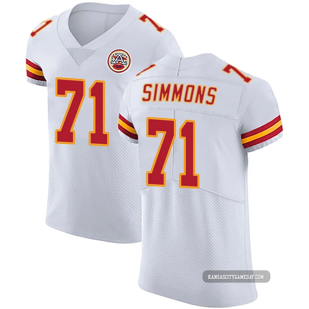 Men's Josh Simmons Kansas City Chiefs ＃71 Elite White Vapor Untouchable Jersey