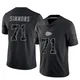Men's Josh Simmons Kansas City Chiefs ＃71 Limited Black Reflective Jersey