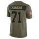 Men's Josh Simmons Kansas City Chiefs ＃71 Limited Olive 2025 Salute to Service Jersey