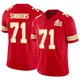 Men's Josh Simmons Kansas City Chiefs ＃71 Limited Red Vapor F.U.S.E. Super Bowl LIX Jersey