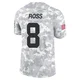 Men's Justyn Ross Kansas City Chiefs ＃8 Limited Arctic Camo 2024 Salute to Service Jersey