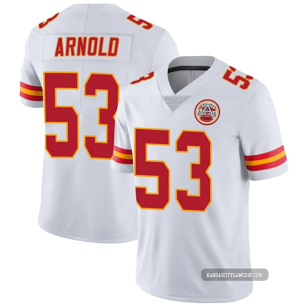 Men's Kam Arnold Kansas City Chiefs ＃53 Limited White Vapor Untouchable Jersey