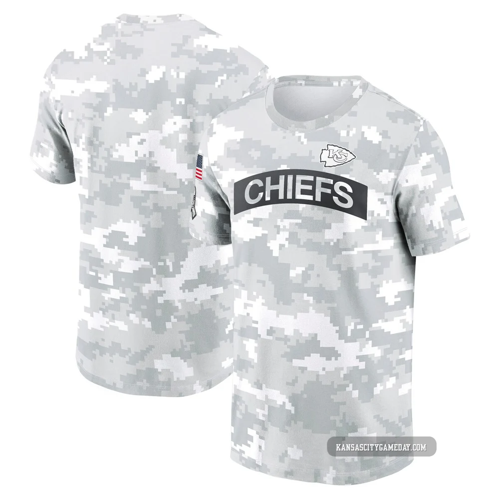 Men's Kansas City Chiefs Arctic Camo 2024 Salute To Service Performance T-Shirt