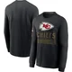 Men's Kansas City Chiefs Black 2020 Salute to Service Sideline Performance Long Sleeve T-Shirt