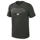 Men's Kansas City Chiefs Green Dark 2025 Salute to Service Sideline Slub T-Shirt