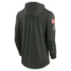 Men's Kansas City Chiefs Green Forest 2025 Salute to Service Sideline Lightweight Long Sleeve Hooded Pullover T-Shirt