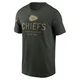 Men's Kansas City Chiefs Green Forest 2025 Salute to Service Sideline T-Shirt