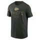 Men's Kansas City Chiefs Green Forest Big & Tall 2025 Salute to Service Sideline Edge T-Shirt